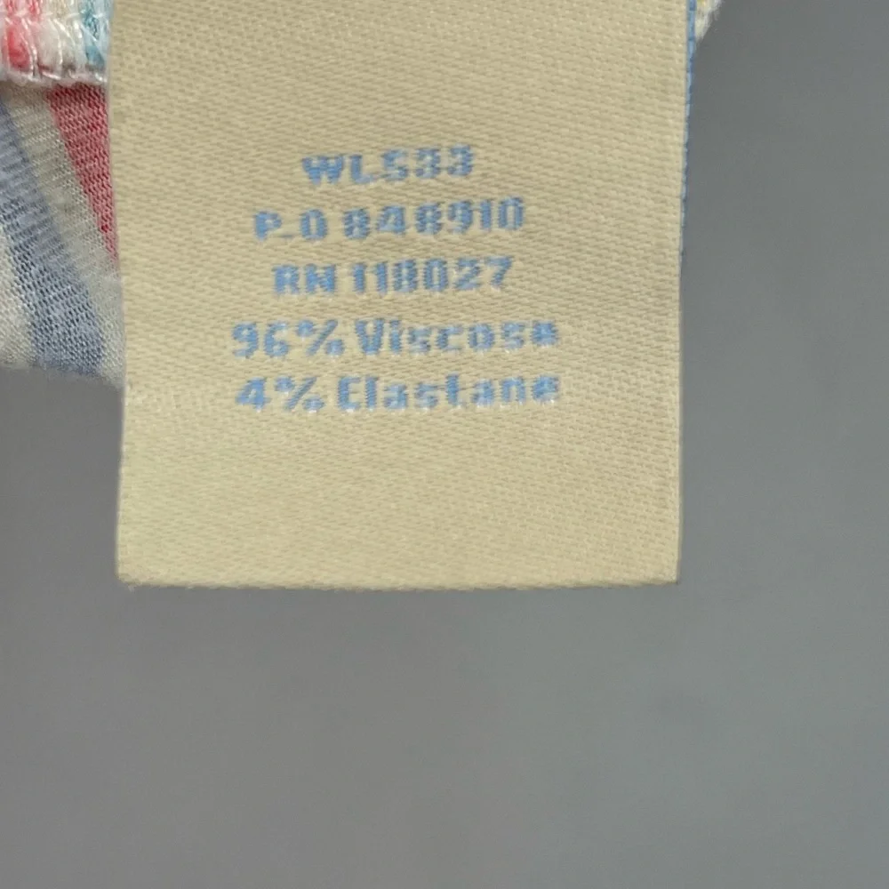 Boden Colorful Striped Sleeveless V-neck Flower Womens Top Size 4 - Picture 3 of 4